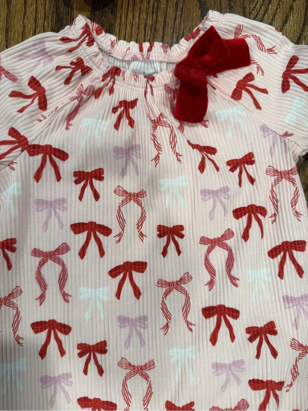 Mud Pie Christmas Bow Sleeper & Headband Set